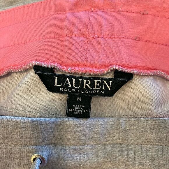 Ralph Lauren M Gray Jogger Front Tie Cotton Cuff Loungewear Sweatpants Joggers - Picture 7 of 8